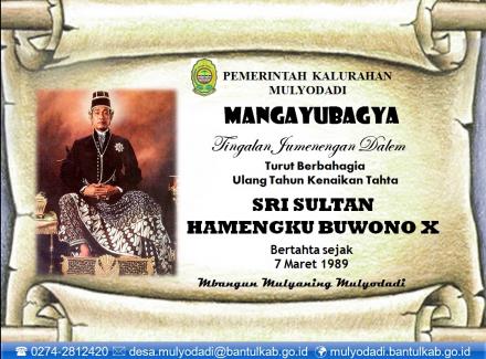 Mangayubagya Tingalan Jumenengan Dalem Sri Sultan Hamengku Buwono X.