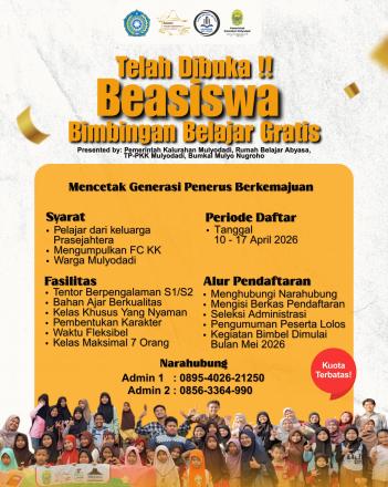 Beasiswa Bimbel Gratis Telah Dibuka!